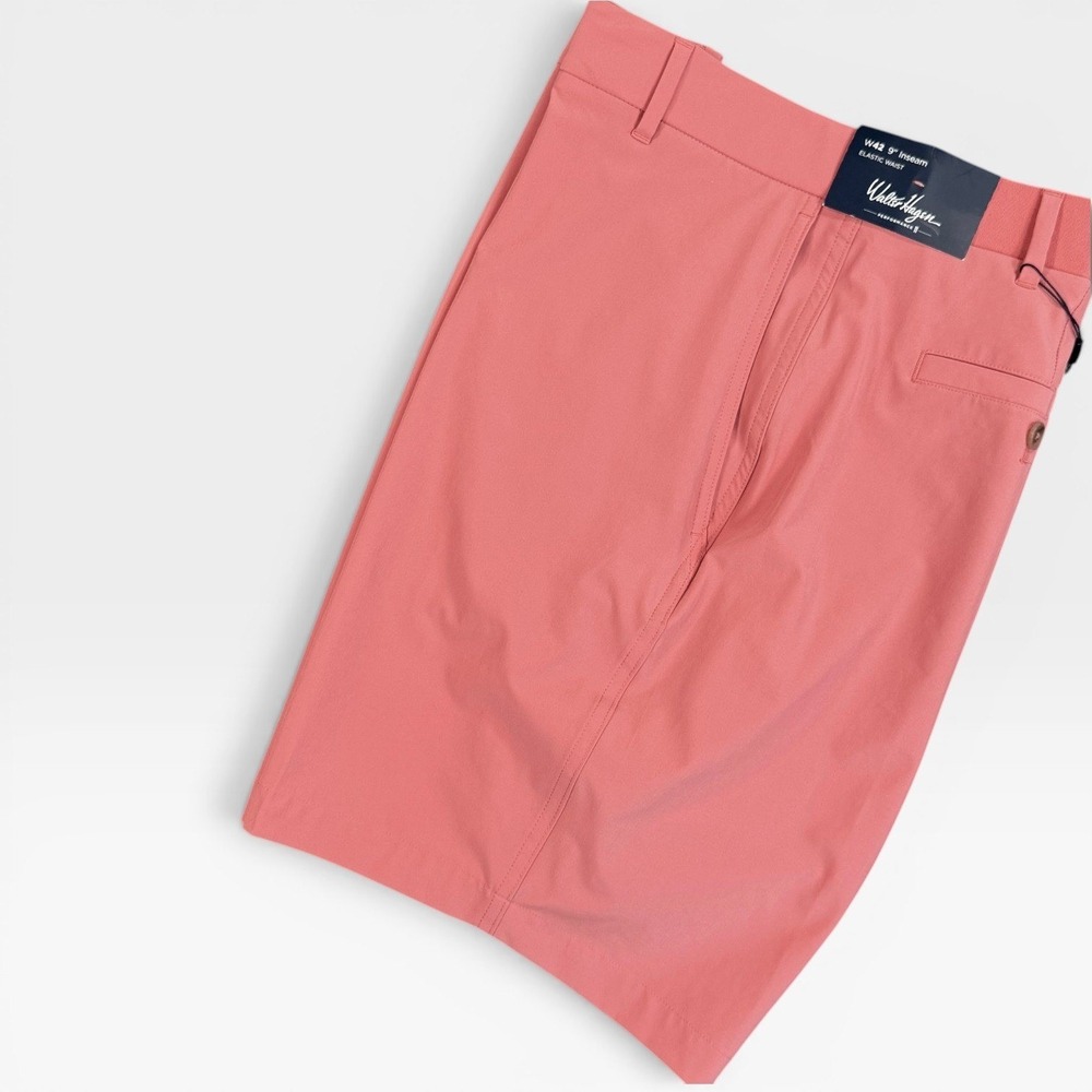 WALTER HAGEN Performance P11 9" Golf Short Mens 42 Pink Rouge Stretch Breathable
